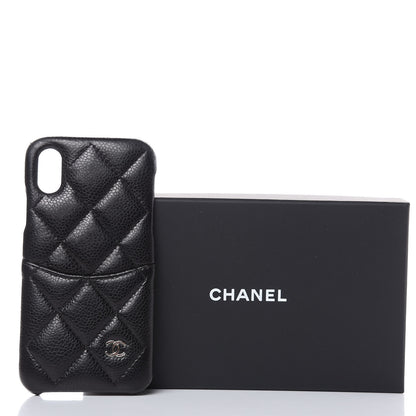 Chanel Caviar Quilted iPhone X Coco Tech Case Black 11 of 11
