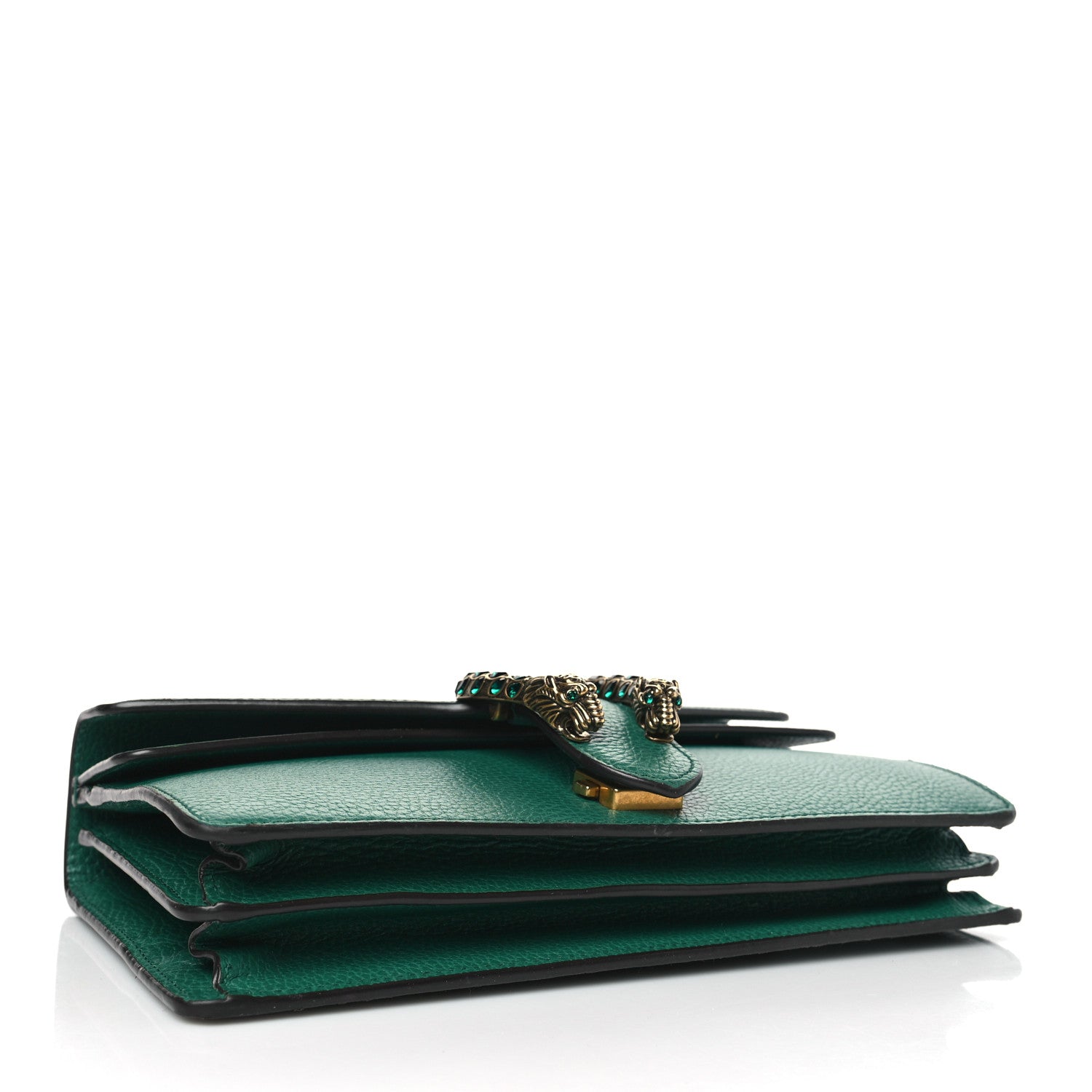 Gucci Pebbled Calfskin Small Dionysus Shoulder Bag Emerald 4 of 9