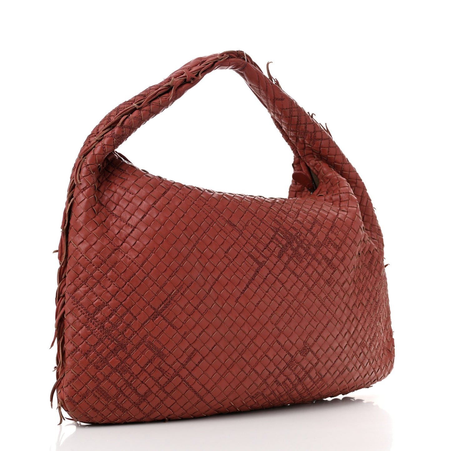 Nappa Intrecciato Fuzzy Maxi Veneta Hobo Dusty Rose