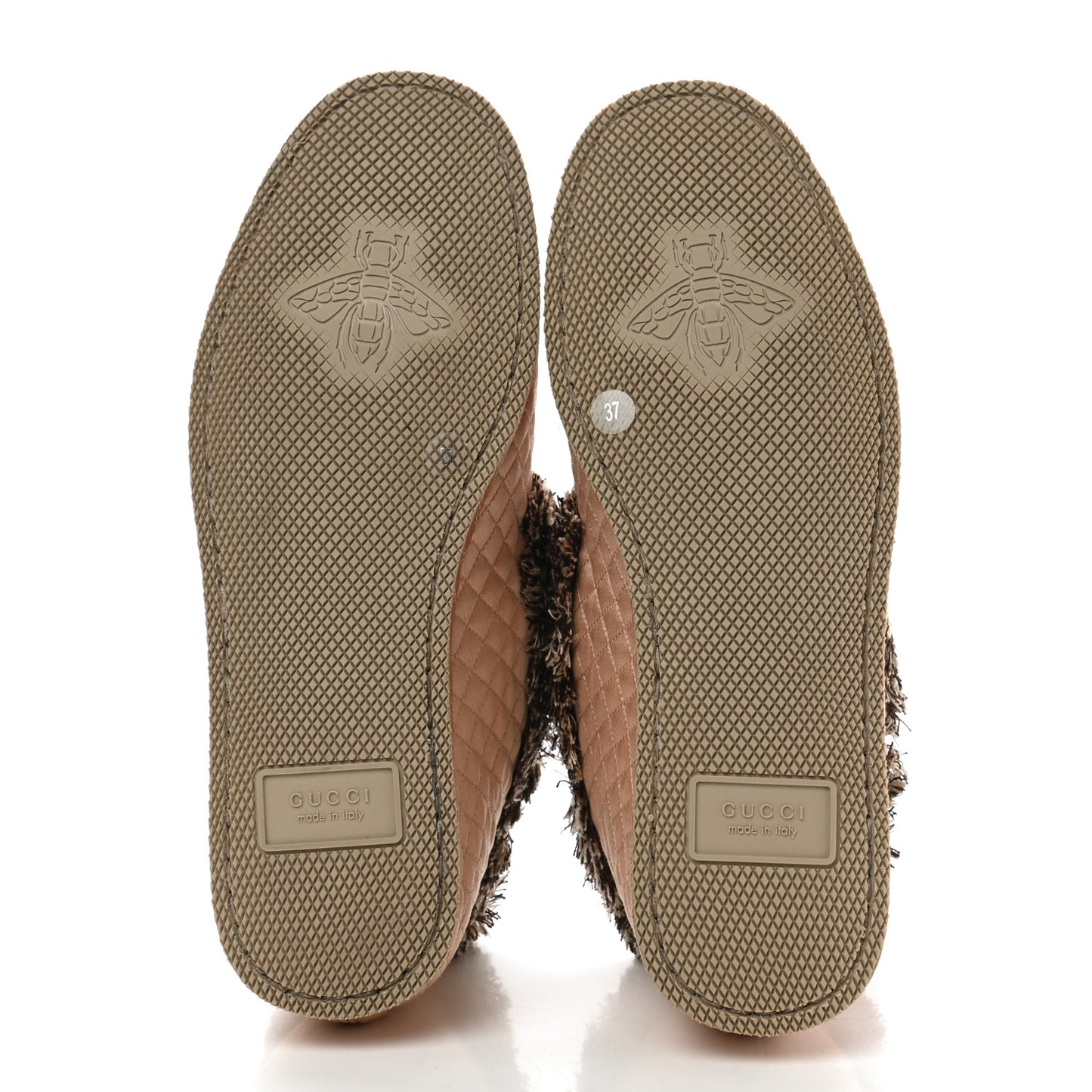 Satin Quilted Womens Fria Horsebit Loafers 37 Apricot Beige