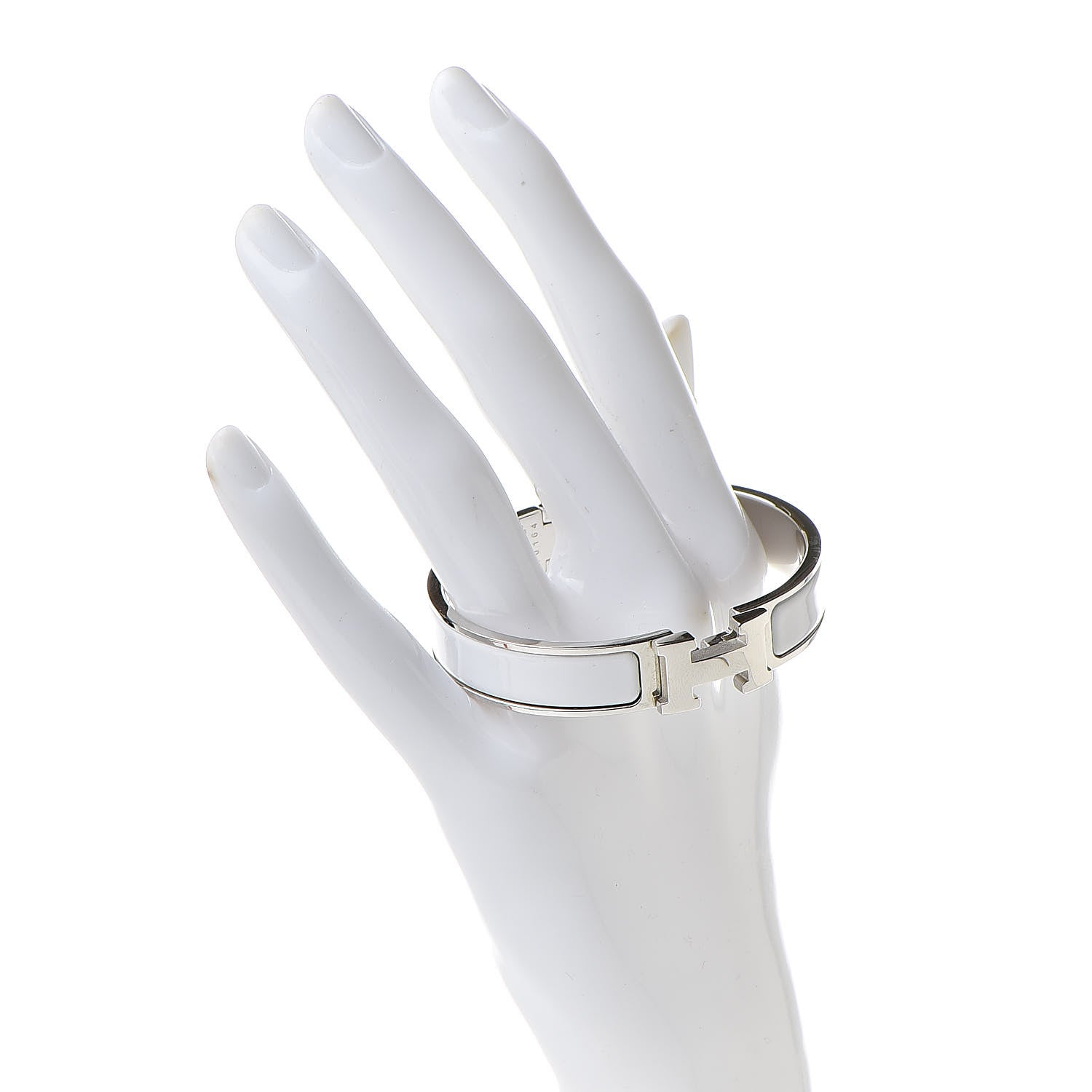 Hermes Enamel Narrow Clic Clac H Bracelet PM White 2 of 6