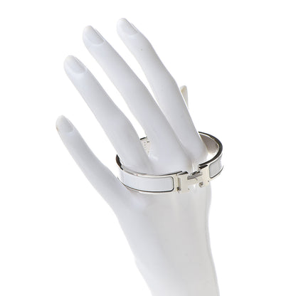 Hermes Enamel Narrow Clic Clac H Bracelet PM White 2 of 6