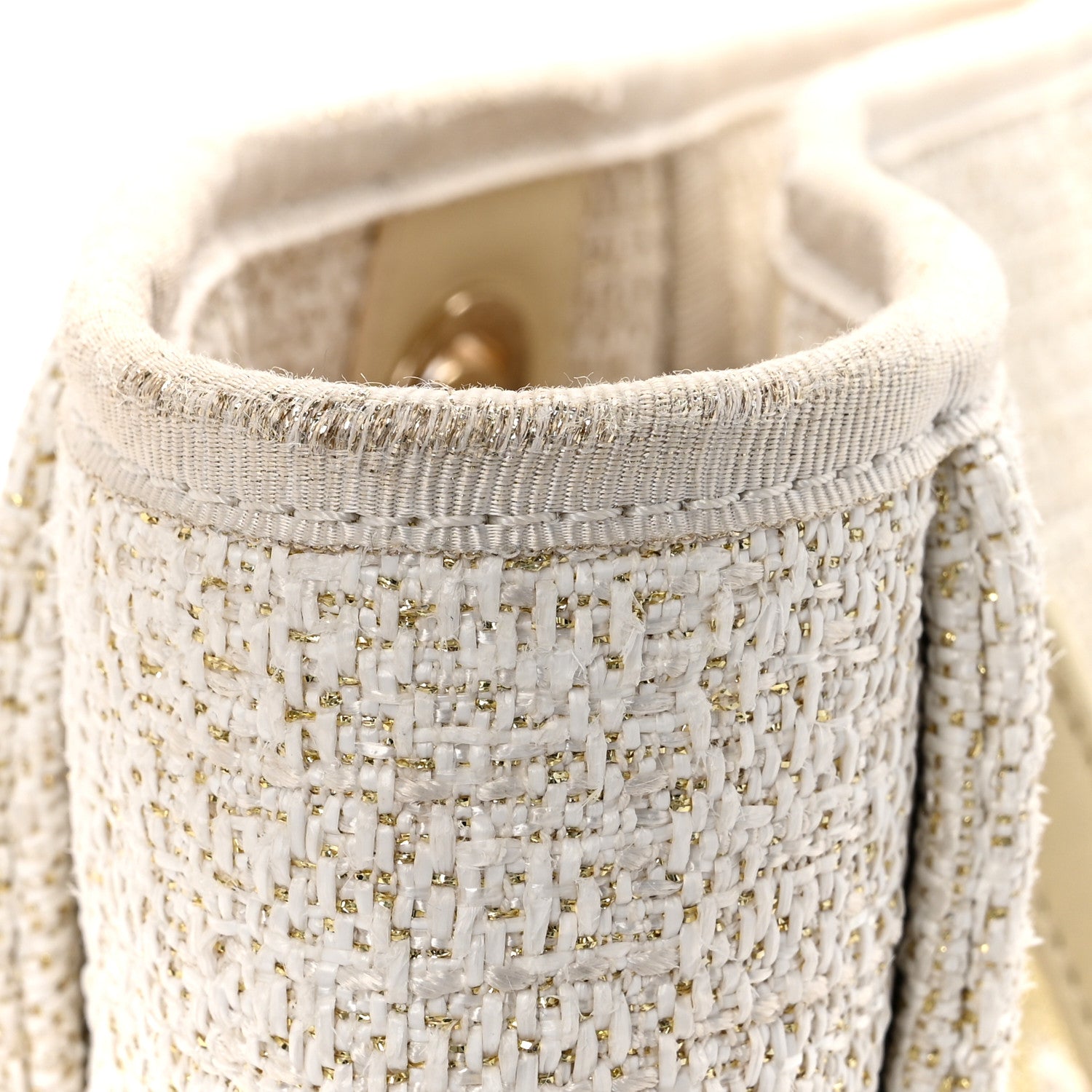 Chanel Lurex Boucle Small Deauville Tote Ivory 14 of 16