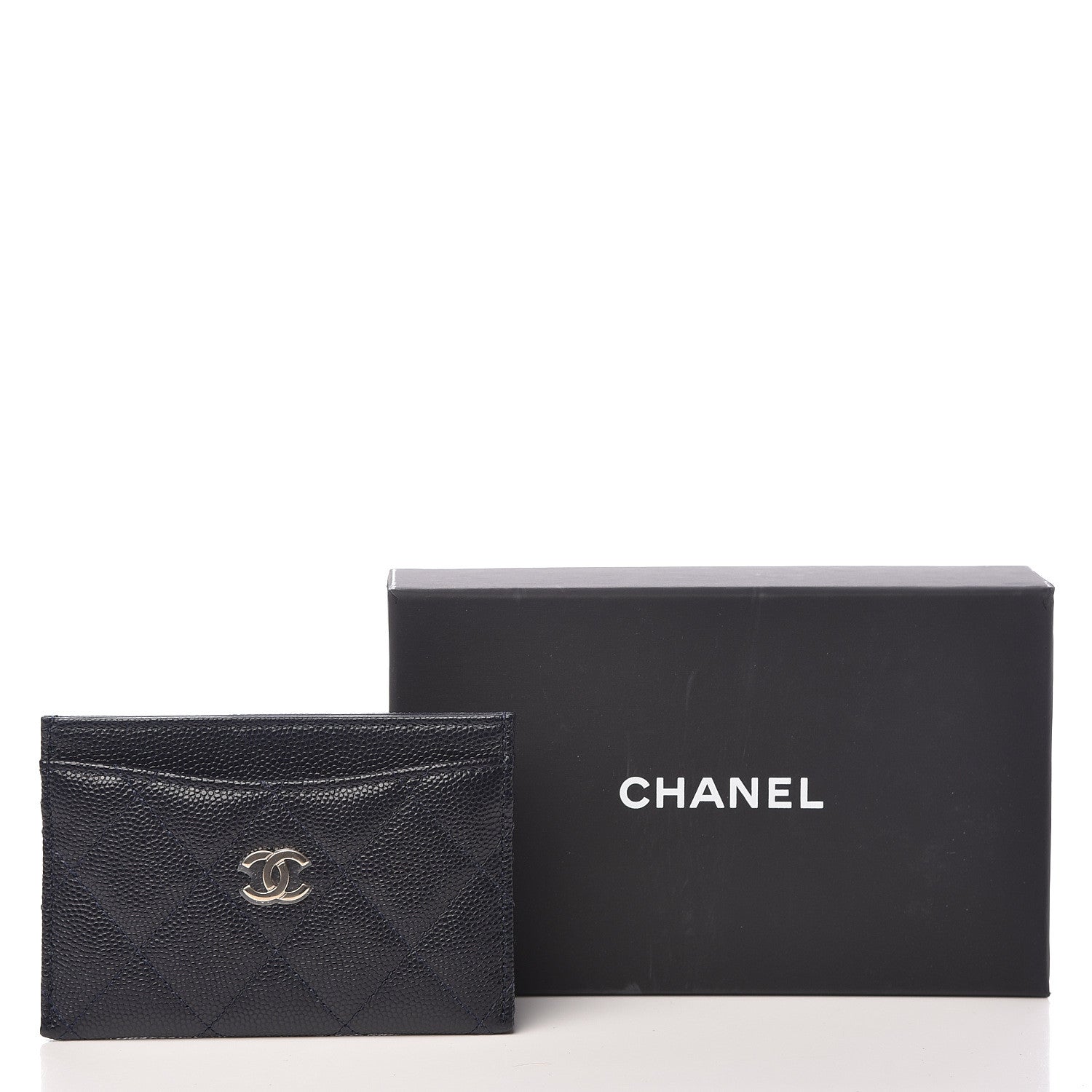 Chanel Caviar Quilted Card Holder Navy 9 of 9