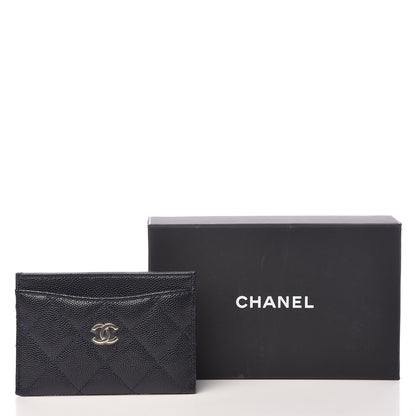 Chanel Caviar Quilted Card Holder Navy 9 of 9
