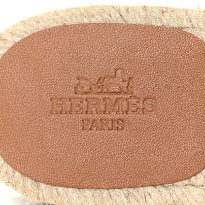 Hermes Nappa Famosa Espadrille Sandals 39 Naturel 10 of 11
