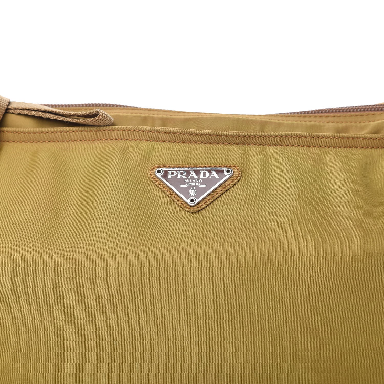 Prada Nylon Vela Flat Messenger Bag Senape 10 of 11