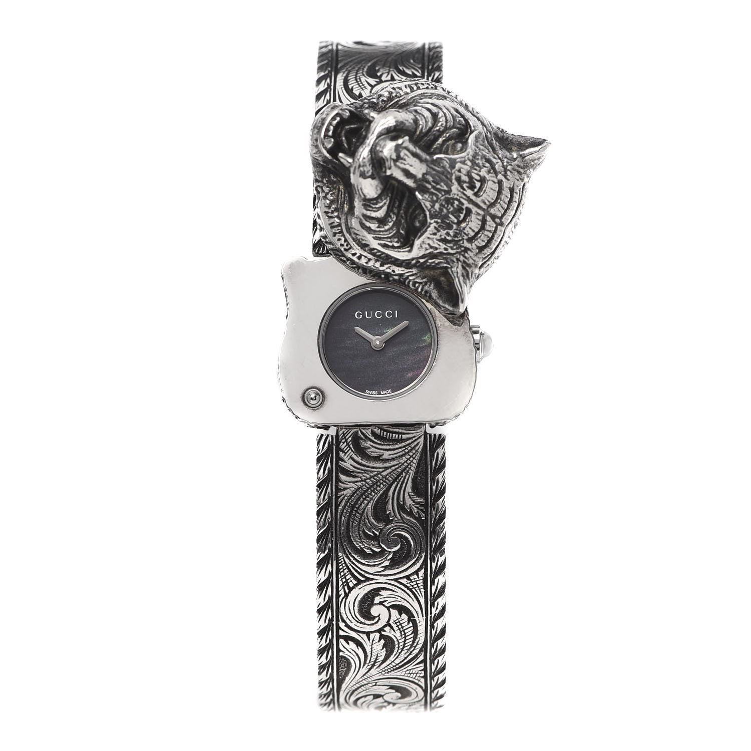 Gucci Stainless Steel Black Mother of Pearl 22mm Le Marche Des Merveilles Secret Quartz Watch 3 of 7