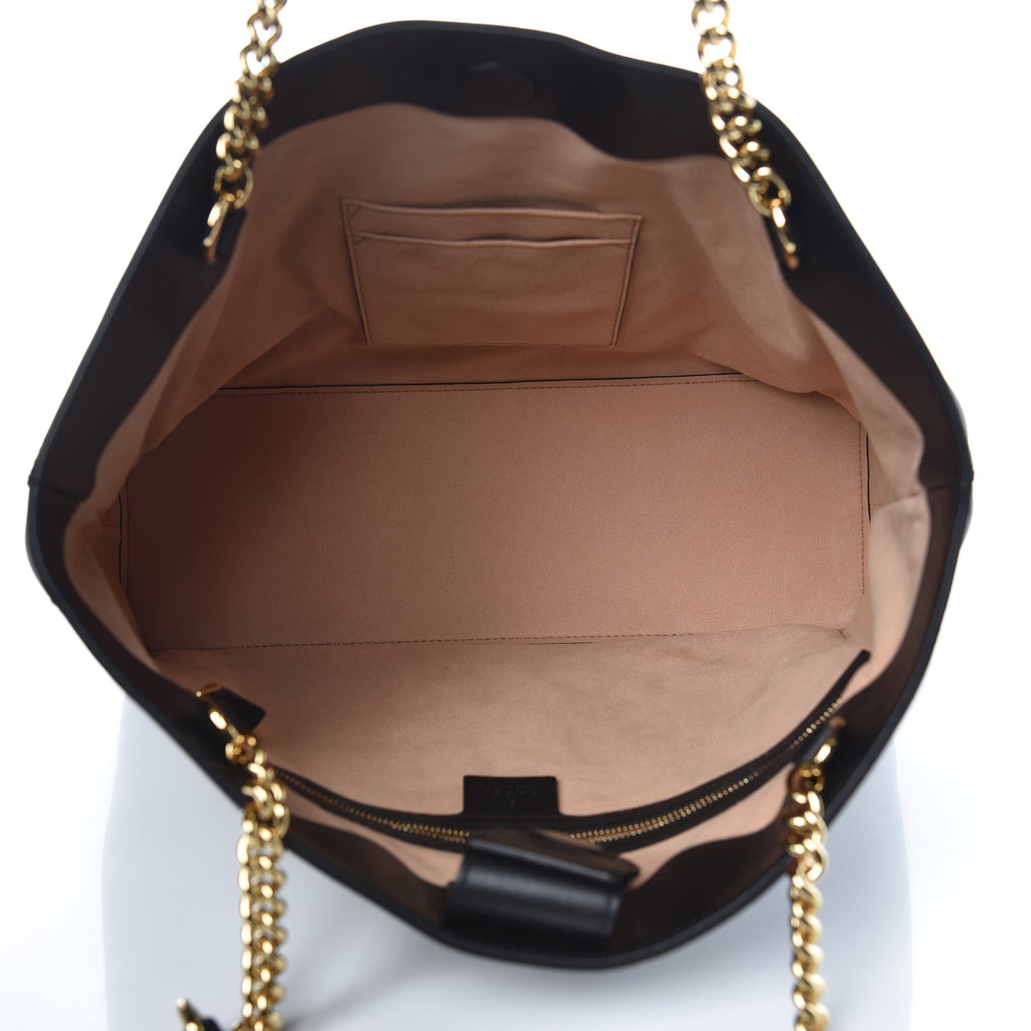 Apollo Calfskin GG Dadini Embroidered Chain Shoulder Tote Black