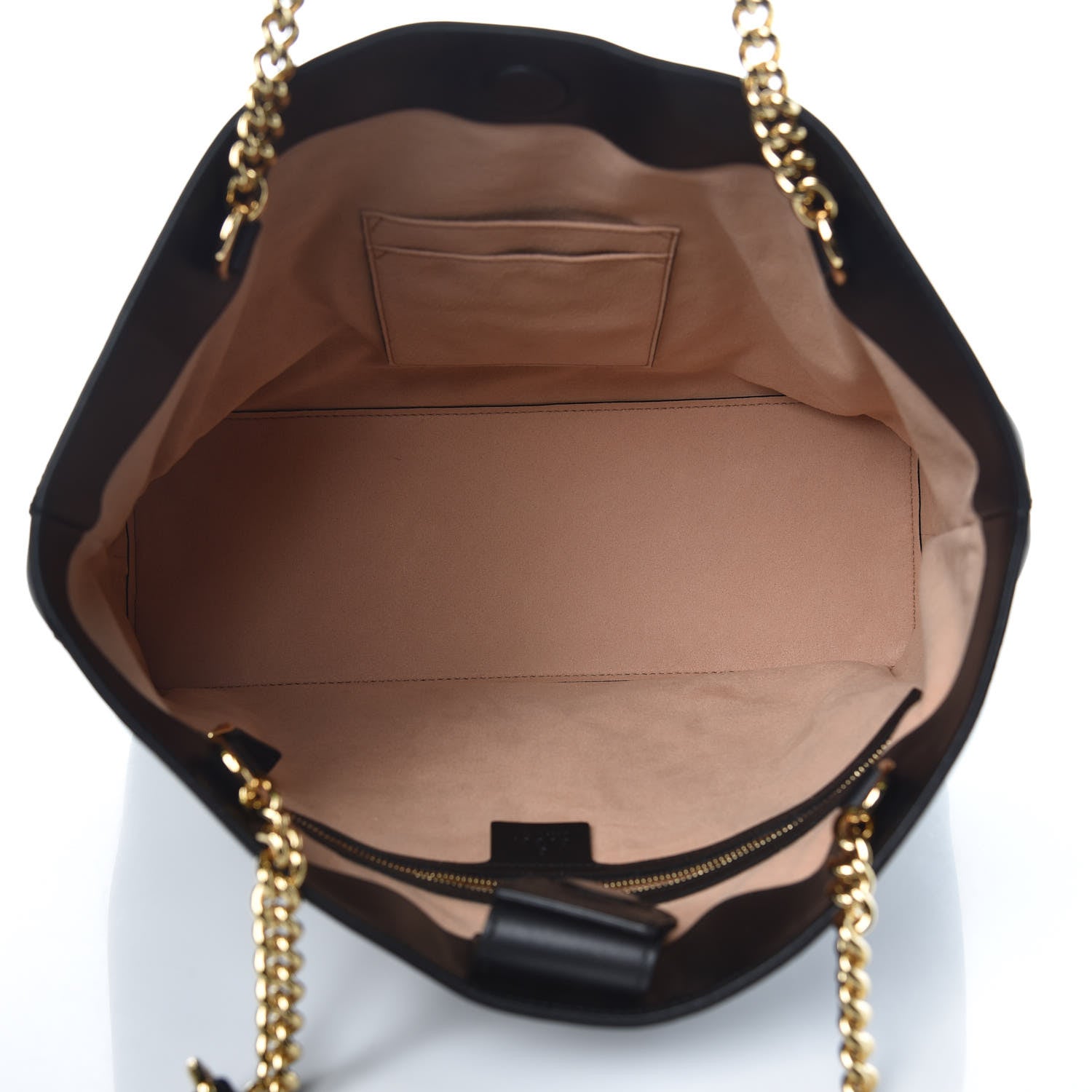 Gucci Apollo Calfskin GG Dadini Embroidered Chain Shoulder Tote Black 5 of 10