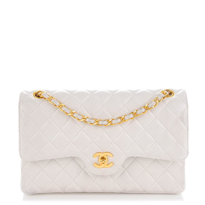 Chanel Lambskin Quilted Medium Double Flap White 1 of 10