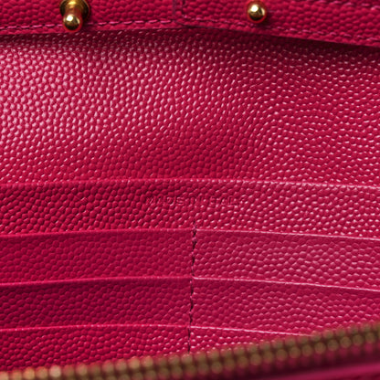 Saint Laurent Grain De Poudre Monogram Chain Wallet Bubblegum 7 of 11