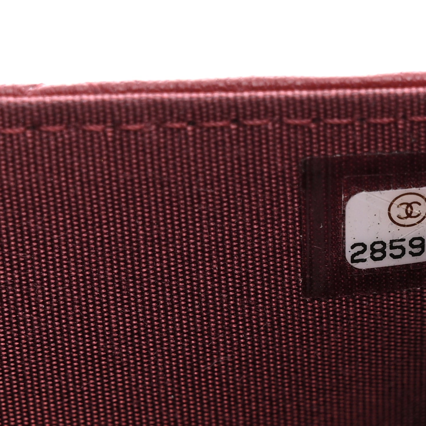 Lambskin Quilted Infinity Wallet On Chain WOC Burgundy