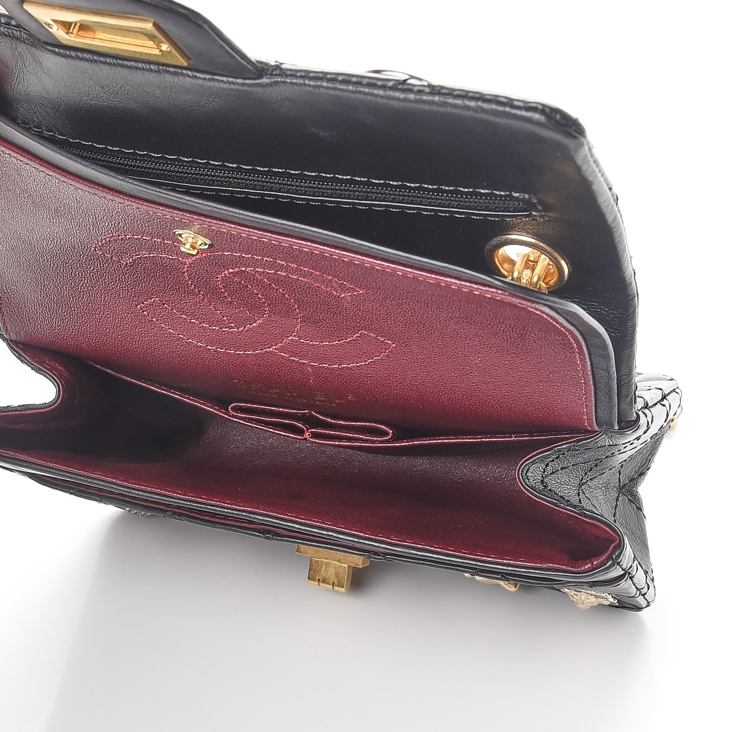 Chanel Aged Calfskin Lucky Charms 2.55 Reissue 224 Flap Black 5 of 10