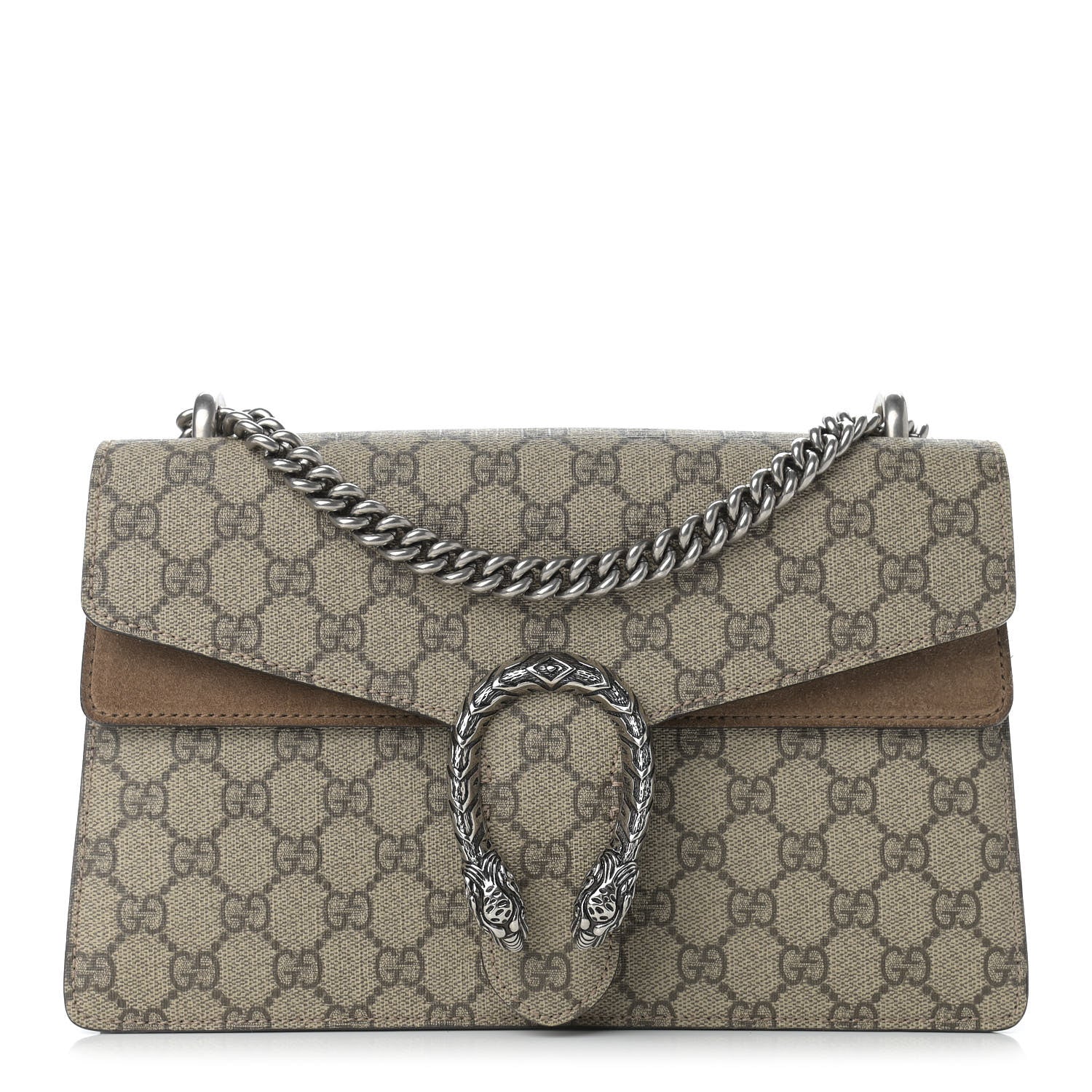 Gucci GG Supreme Monogram Small Dionysus Shoulder Bag Taupe 1 of 12