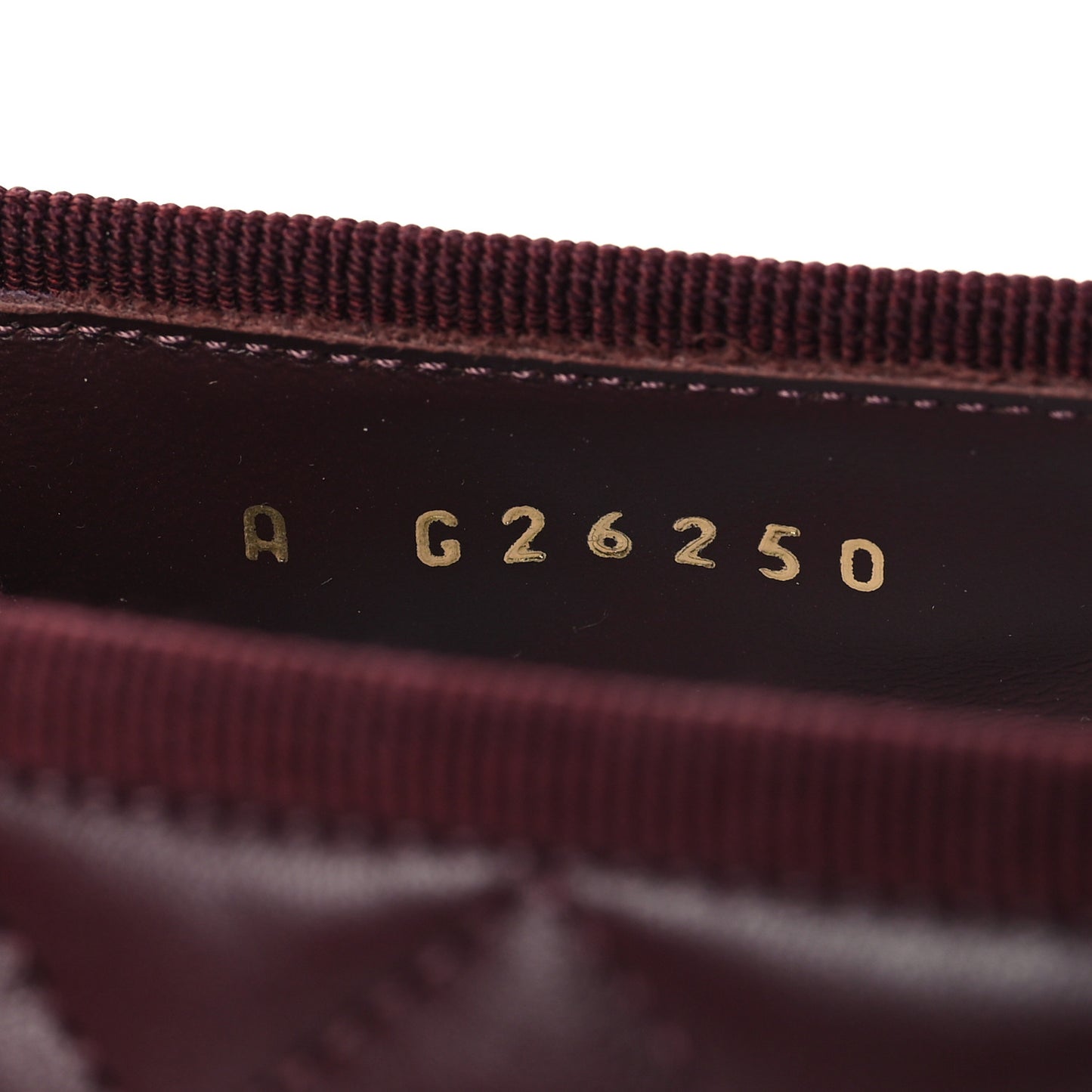 Lambskin Quilted CC Cap Toe Ballerina Flats 37.5 Dark Burgundy