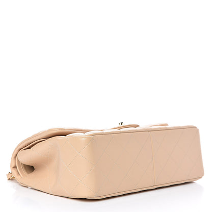 Chanel Lambskin Quilted Jumbo Double Flap Beige Clair 4 of 13