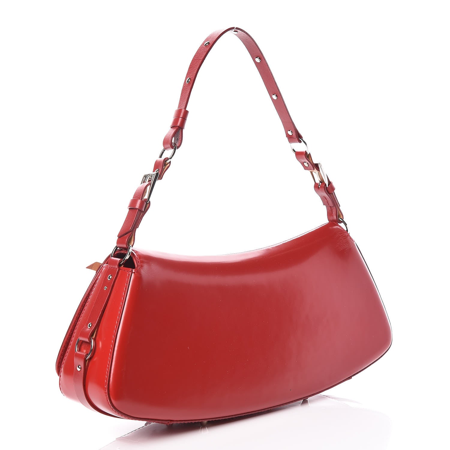 Christian Dior Glazed Calfskin Shoulder Bag Rouge 3 of 9