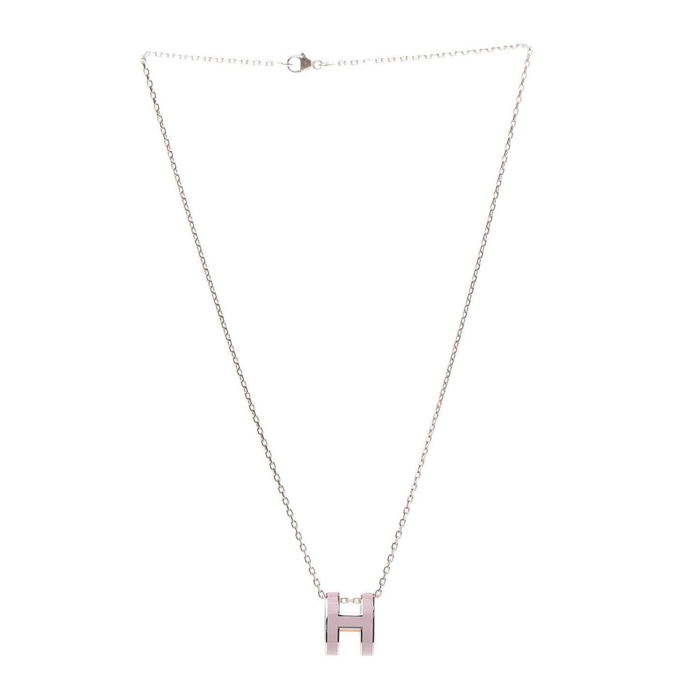 Lacquered Rose Gold Pop H Pendant Necklace Rose Dragee