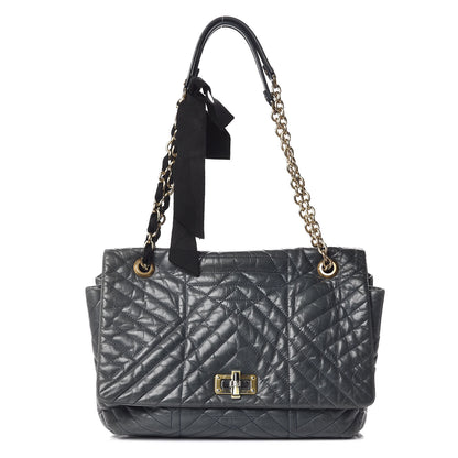 Lanvin Calfskin Quilted Large Happy Shoulder Bag Grey 1 of 9