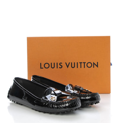 Louis Vuitton Patent Calfskin Parklane Flat Loafer 39 Black 10 of 10