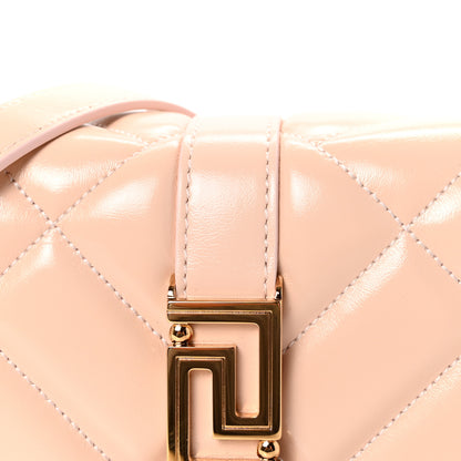 Versace Patent Quilted Greca Goddess Shoulder Bag Light Pink 7 of 10