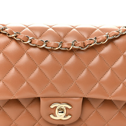 Chanel Lambskin Quilted Medium Double Flap Brown 8 of 10