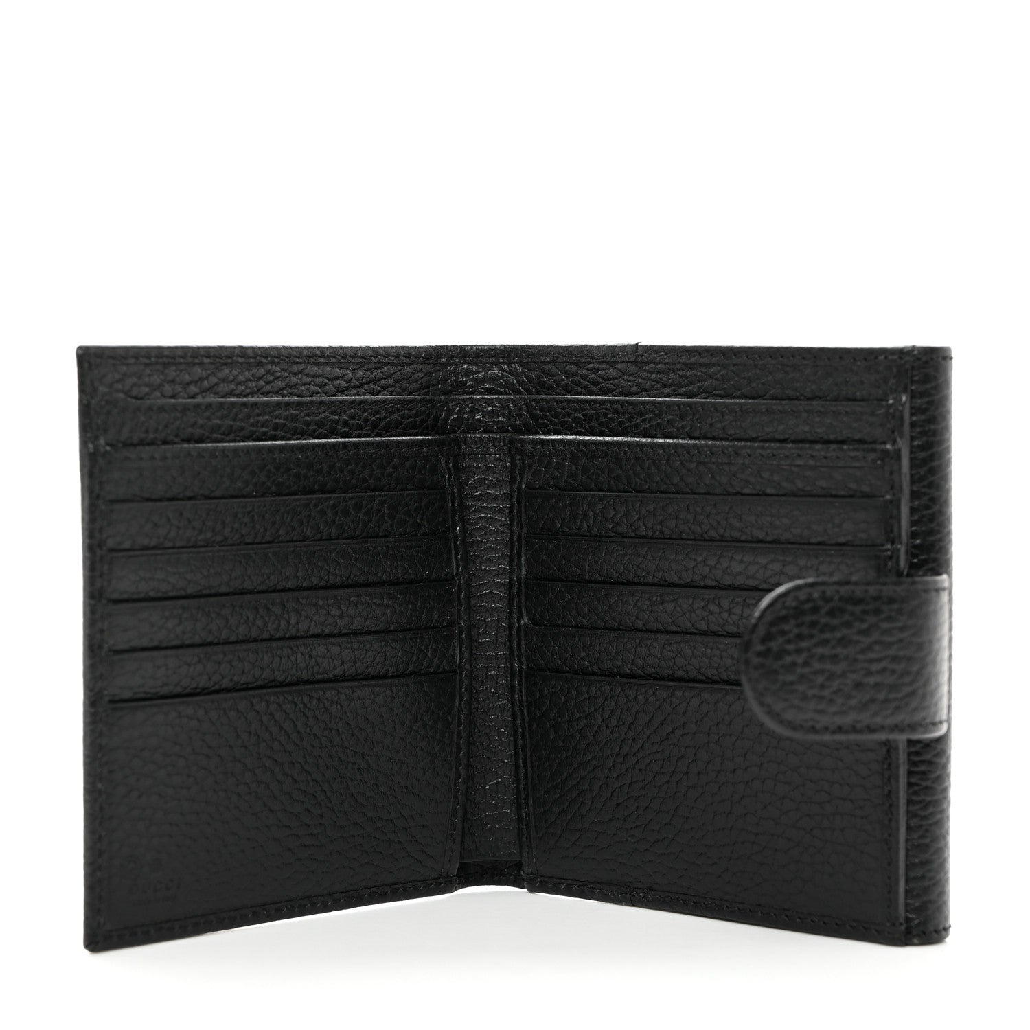 Gucci Dollar Calfskin Interlocking G French Wallet Black 6 of 10