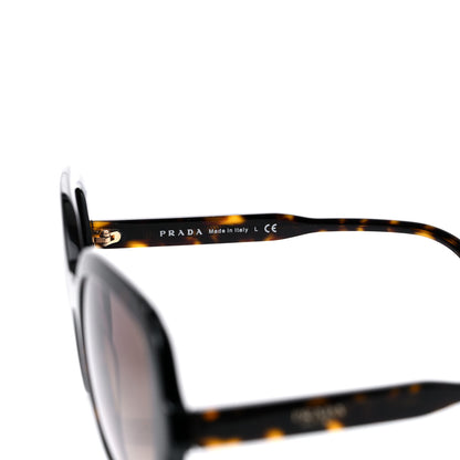 Prada Tortoise Shell Round Sunglasses SPR 16U Black 6 of 9