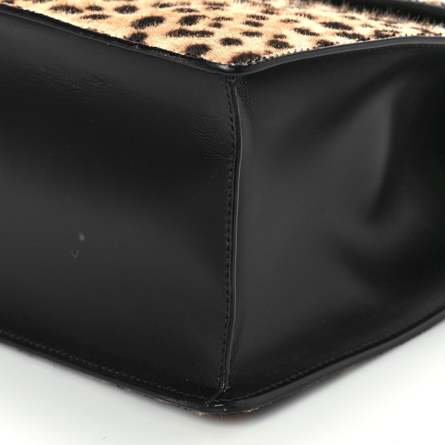 Gucci Calf Hair Leopard Print Medium Sylvie Top Handle Bag Naturale Black 8 of 10