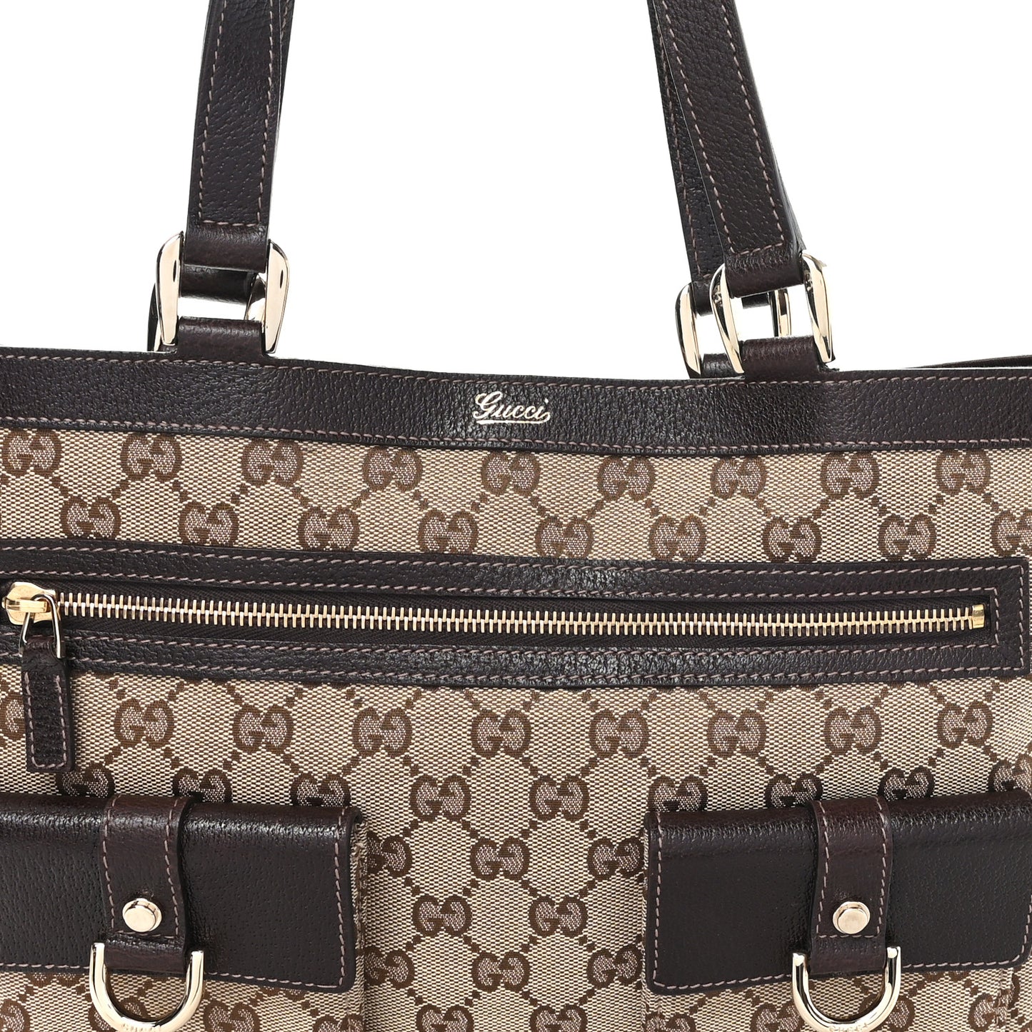 Monogram Abbey D Ring Tote Dark Brown