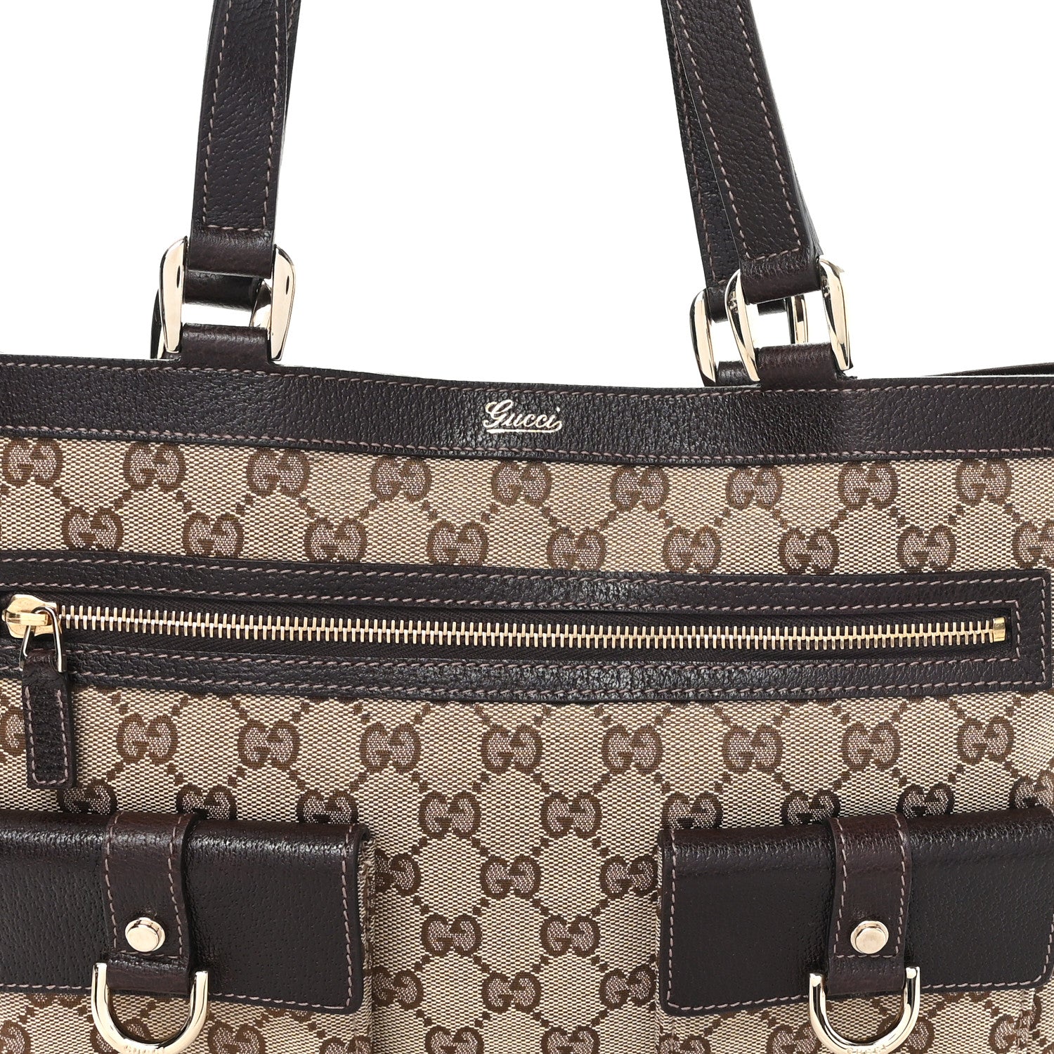 Gucci Monogram Abbey D Ring Tote Dark Brown 8 of 11