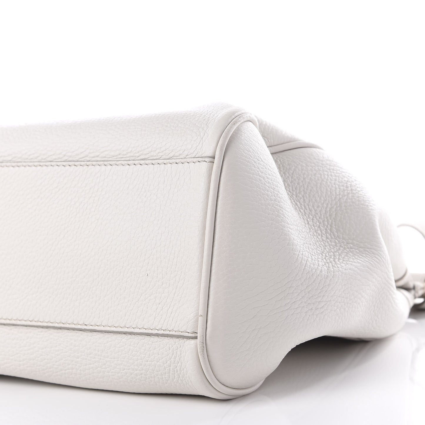 Calfskin Large Miss Sicily Satchel White