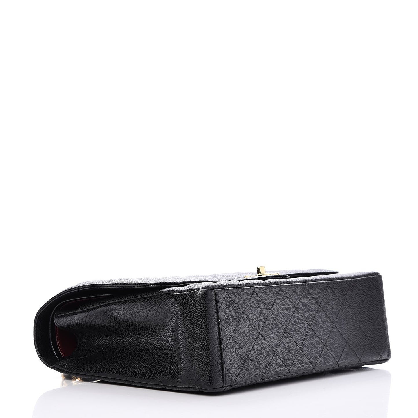 Caviar Quilted Maxi Double Flap Black