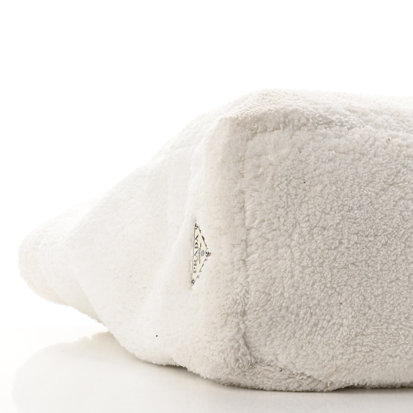 Terry Cloth Tote Bag White Black