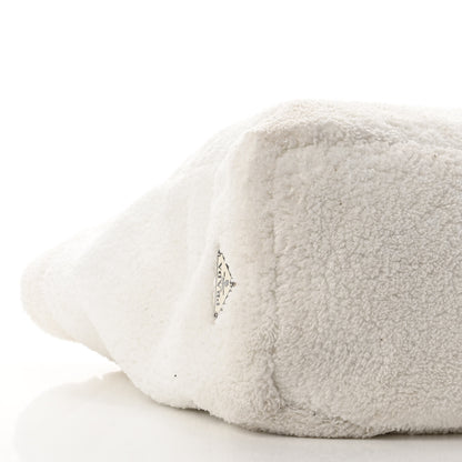 Prada Terry Cloth Tote Bag White Black 8 of 8