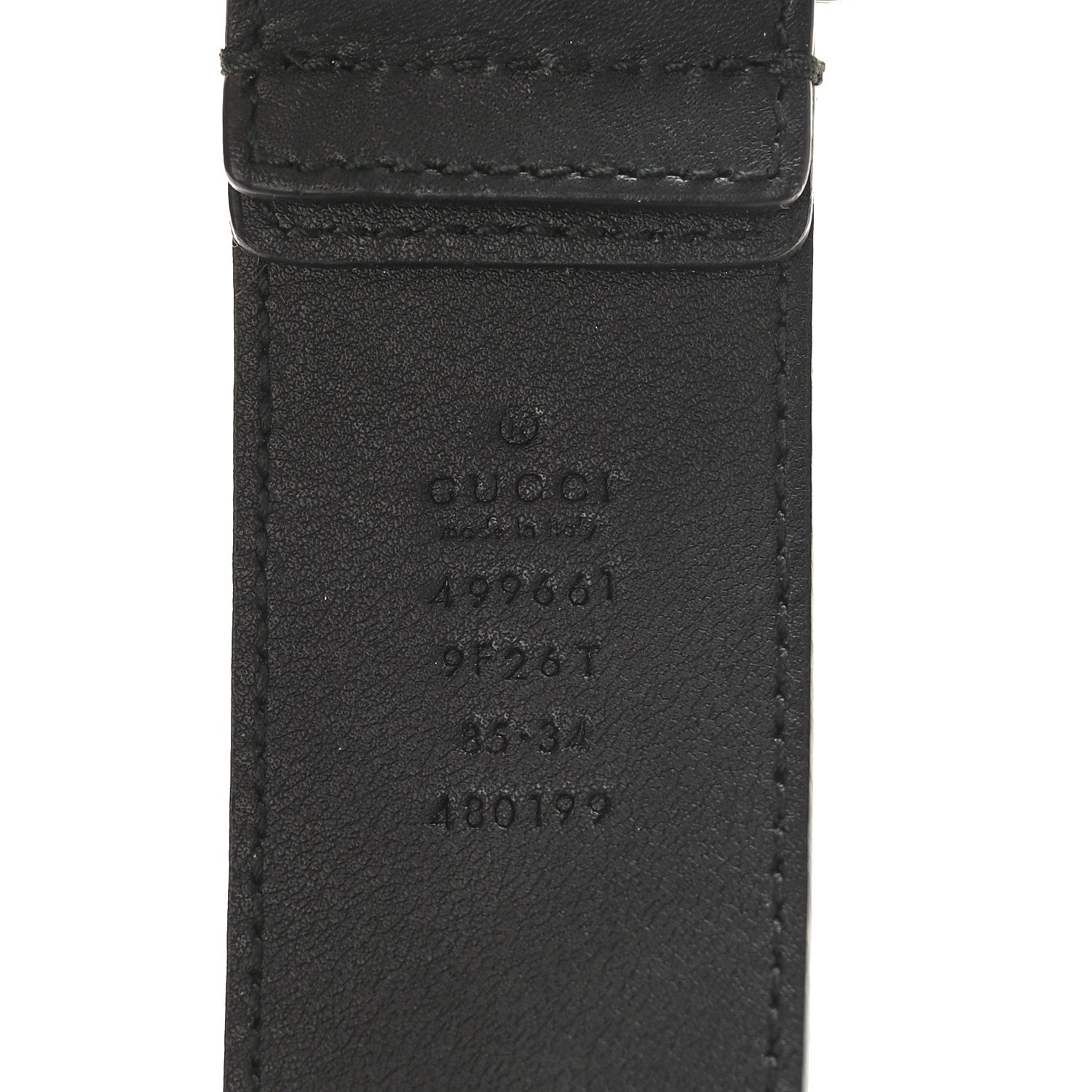 Gucci GG Supreme Monogram Bees Belt 85 34 Beige Oro Black 3 of 4