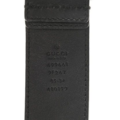 Gucci GG Supreme Monogram Bees Belt 85 34 Beige Oro Black 3 of 4