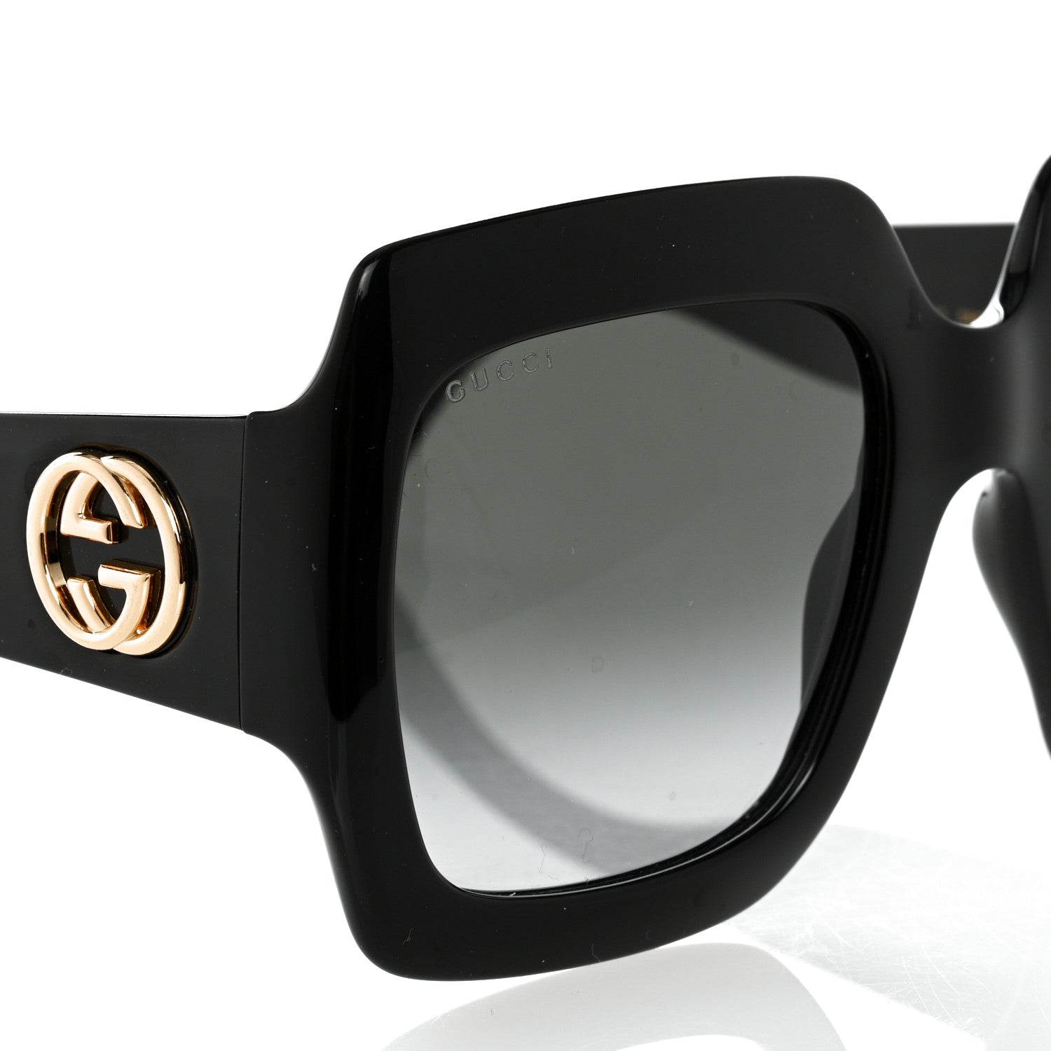 Gucci Acetate Square Frame Sunglasses GG0053S Black 7 of 8