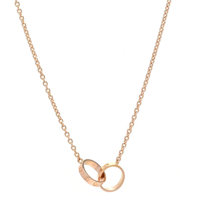 Cartier 18K Pink Gold Interlocking LOVE Necklace 1 of 6