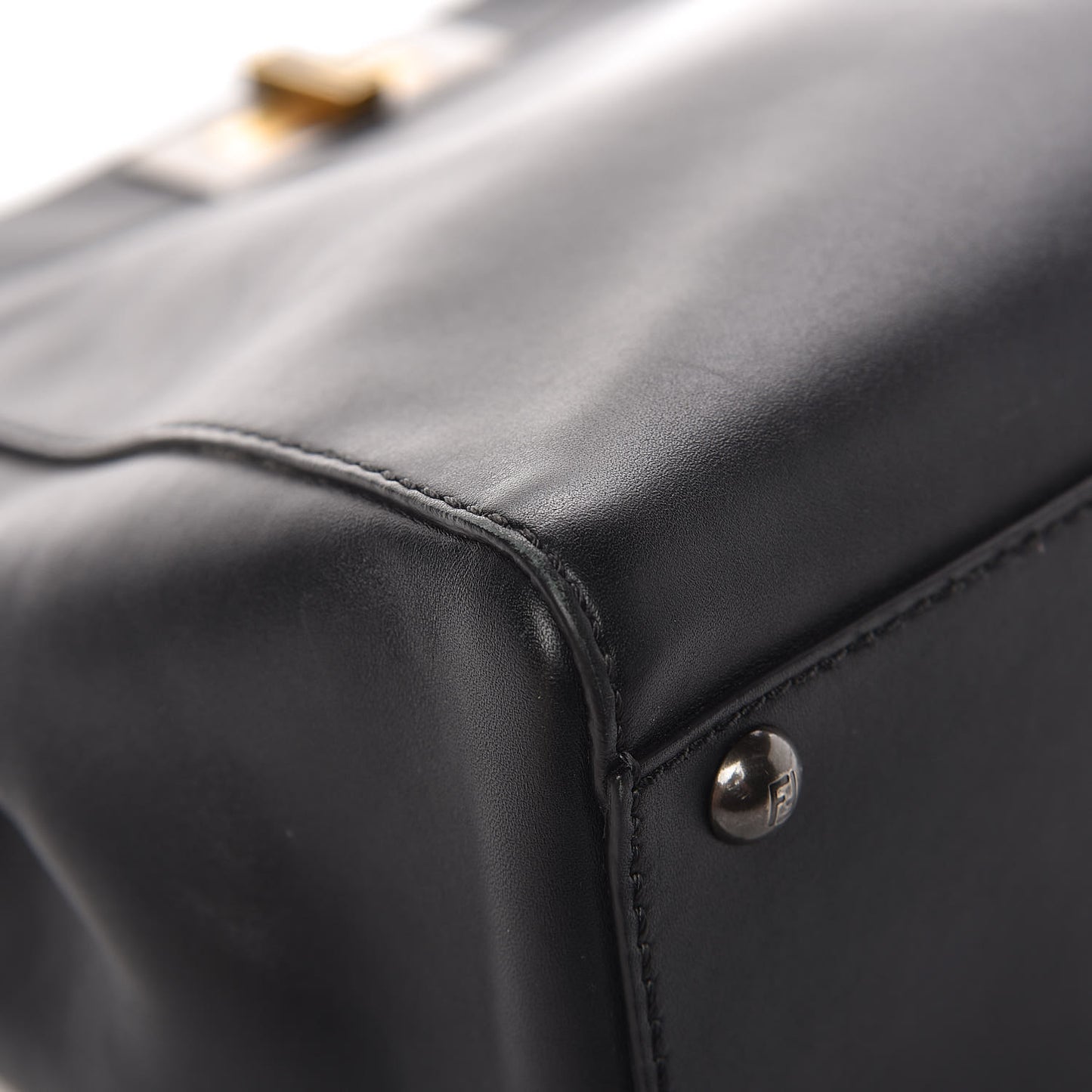 Vitello Suede Medium Peekaboo Iconic Satchel Black