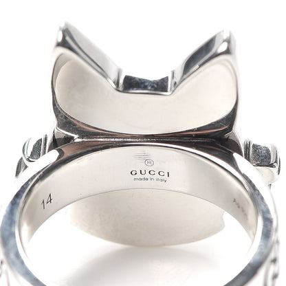 Gucci Sterling Silver Enamel Bosco Ring 54 7 5 of 6