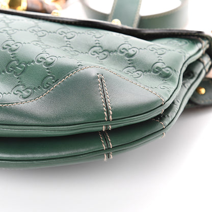 Gucci Guccissima Peggy Bamboo Top Handle Bag Green 8 of 8