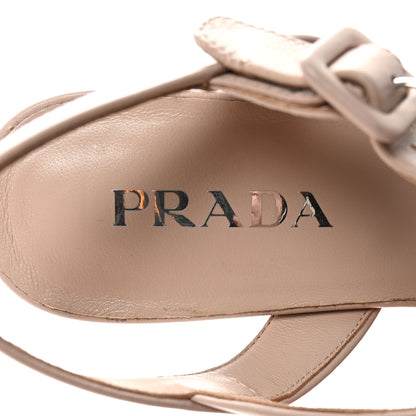 Prada Nappa Logo Quilted Crisscross Platform 20/65mm Sandals 40 Ninfea 15 of 18