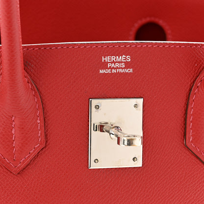 Hermes Epsom Birkin 30 Rouge Casaque 6 of 15