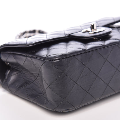 Chanel Iridescent Calfskin Quilted Mini Rectangular Flap Charcoal 9 of 11