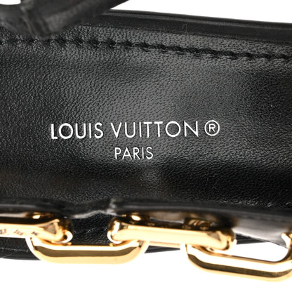 Louis Vuitton Calfskin Sparkle Slingback Pumps 40 Black 7 of 9