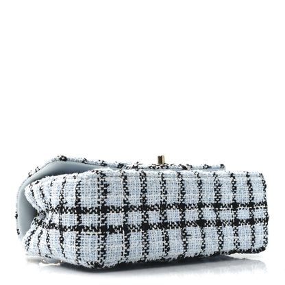 Chanel Tweed Quilted Mini Rectangular Flap Light Blue 4 of 10