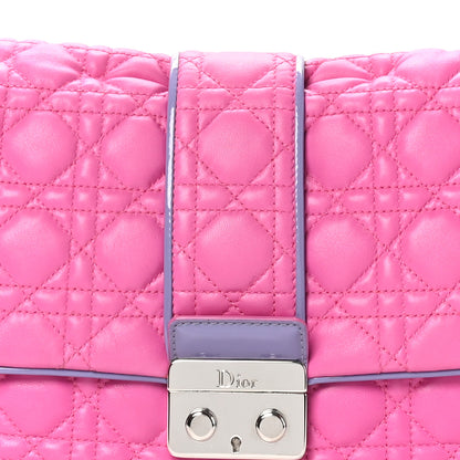 Christian Dior Lambskin Cannage New Lock Flap Pink Purple 9 of 11