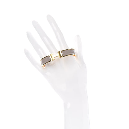 Hermes Enamel Narrow Clic Clac H Bracelet GM Marron Glace 2 of 4